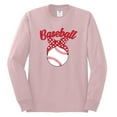 thumbnail image 2 of Wild Bobby, Cute Baseball Mom Ribbon Gift, Mother's Day, Men Long Sleeve Shirt, Light Pink, X-Large, 2 of 3