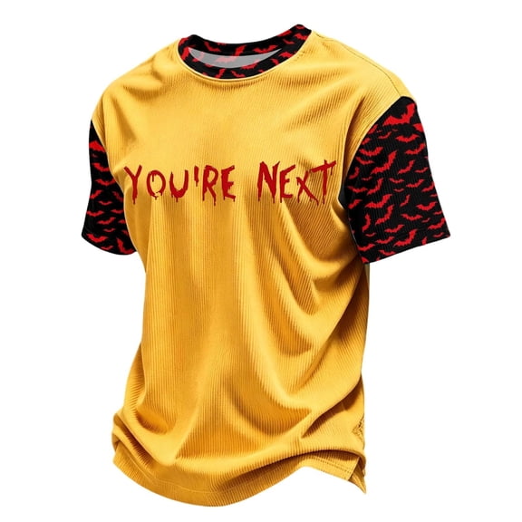 Ruiwill Halloween Shirts For Boys Size 11-12 Years Letter Print Boy Halloween Outfit Fall Funny Short Sleeve Kids T-Shirts
