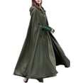 thumbnail image 4 of Capa holgada con capucha para mujer, abrigo tipo poncho, suéter de punto, cárdigan largo, gabardina, prendas de vestir exteriores (L), 4 of 6