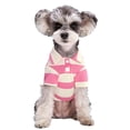 thumbnail image 1 of Pet Vest - Contrast Color Striped Dog T-Shirt - Soft Breathable - Summer Doggy Clothes, 1 of 8