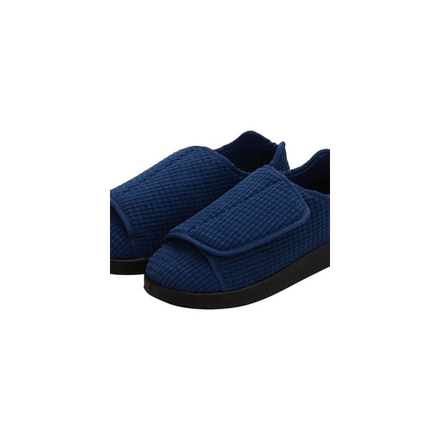 Silvert's Pantoufles pour Hommes Extra Extra Larges, 13, Bleu Marine