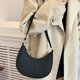 thumbnail image 4 of Bolso de mano de moda para mujer minibolso sólido para axilas bolso de mano de cuero negro, 4 of 7