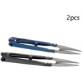 thumbnail image 4 of HUGFEGWE 110mm Sewing Trimming Scissors Nipper Embroidery Thrum Yarn Fishing Thread Beading Cutter Blue 2Pcs CJB91-23687, 4 of 7