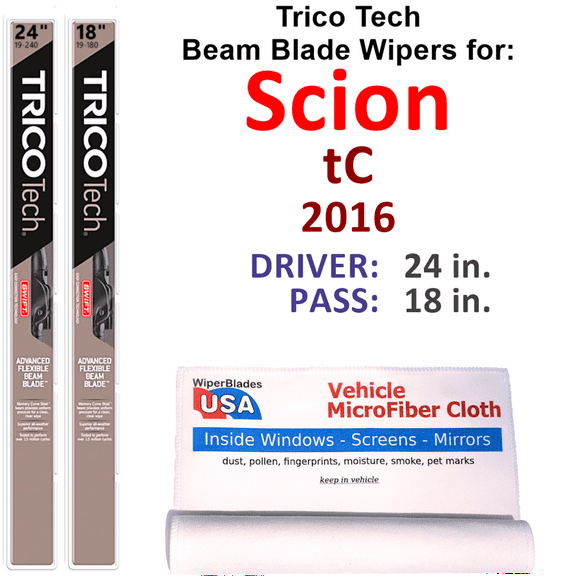2016 Scion tC Beam Blade Wipers (Set of 2)