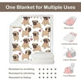 thumbnail image 5 of Pug Blanket Twin Pug Dog Print Blanket Soft Fleece Puppy Blanket for Kids Adults Women Girls Cute Pug Heart Sherpa Blanket for Couch Travel Office (Twin Size 60"x 80"), 5 of 6