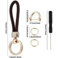 thumbnail image 2 of HUGFEGWE Car Keychain for Women, Rhinestone Leather Key Holder, Anti Lost Wallet Keychain for Car Key Access Card U2537-30776, 2 of 9
