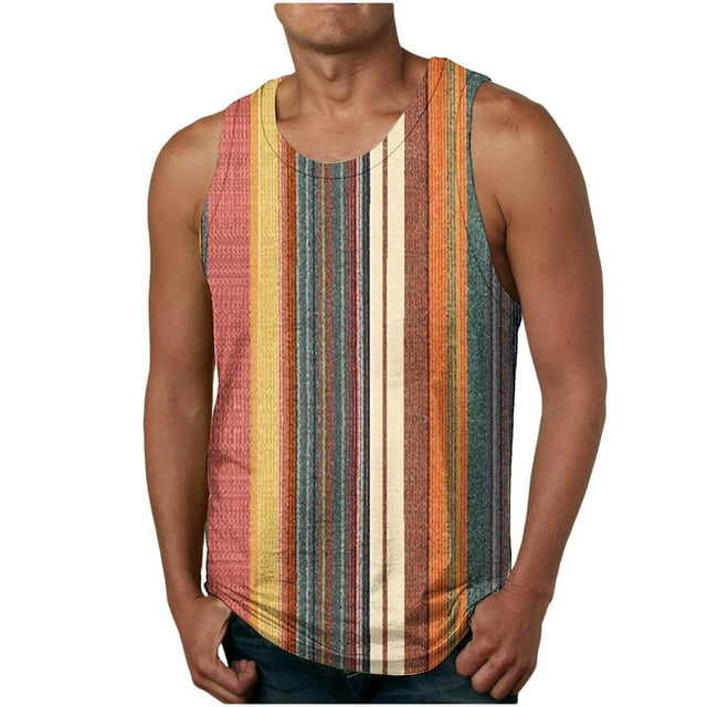 LOVZFMLL Tank Tops for Men Casual Fashion Pullover Round Neck Tank TOP Sports Sleeveless