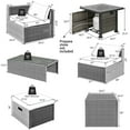 thumbnail image 2 of Yardi Yard 9 Pieces Outdoor Patio Furniture Set, Space-Saving Furniture Set with 32-Inch Propane Fire Pit Table, Multifunctional Furniture Set for Outdoor, Gray, 2 of 8