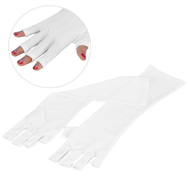 Ccdes Nail Glove Protection,uv Glove,1 Pair White Useful Anti Uv Mitt Long Gloves For Uv Light/Lamp Radiation Protection Manicure