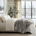 thumbnail image 4 of EVERGRACE Luxury Soft Faux Chinchilla Fur Throw Blanket for Couch, Warm Thick Heavy Winter Throw Blanket 1220GSM for Bed, Fluffy Cozy Mink Blanket with Reversible Velvet, Champagne Fawn, 60''x80'', 4 of 8