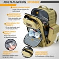 thumbnail image 4 of SharkMouth Military Diaper Bag for Dad: 900D Polyester Ripstop 300% Tougher - 40L Large Capacity for 72H Hiking/Camping Outdoor Activities - for Outdoor Enthusiast Dads (Tan), 4 of 7
