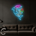thumbnail image 3 of C-CRAFT Shark Ice Cream Led Light Neon Sign 33 inches for Ice Cream Shop Wall Art Decoration, 3 of 4