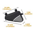 thumbnail image 2 of GrisBolsa triangular impermeable para bicicleta - Bolsa para cuadro, Bolsa triangular para candado de bicicleta, Chubasquero - Bolsa para cuadro de bicicleta, 2 of 5