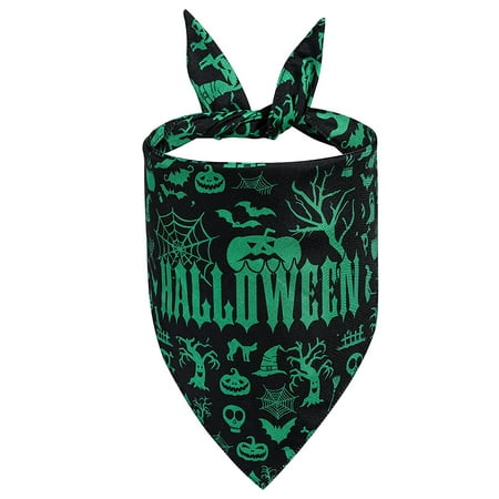 Antqov Halloween Adjustable Fashion Pet Bib Dog Saliva Towel Pet Supplies