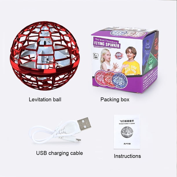 Bola voladora de plástico luz LED ligera bola voladora juguetes para niños regalos familiares JShteea libre de BPA