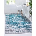 thumbnail image 2 of Unique Loom 3149343 10 x 13 ft. Vintage Aarhus Rectangular Rug, Blue, 2 of 4