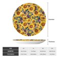 thumbnail image 2 of Honeii Sunflowers Vintage Print Elegant Bone China Decorative Plate, Porcelain Plate,Art Crafts,Ceramic Ornaments for Home Office Wall Decor-6in, 2 of 6