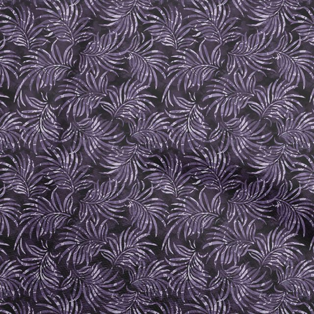 oneOone Rayon Violet Fabric Leaves Sewing Craft Projects Fabric Prints By Yard 56 Inch Wide