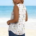 thumbnail image 5 of Favoffer Women Floral Tank Top Sleeveless Square Neck Flowy Loose Going Out Tops Summer Blouses Beach Party Vacation Daily Wear, 5 of 6