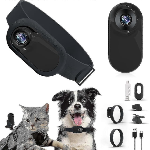 Cat Camera Collar, Hd 1080p Wireless Dog Collar Camera, Sport Action Camera Cat Collar Camera, Video Records Camera For Cats Dogs Gift
