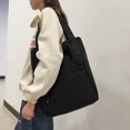 thumbnail image 1 of Bolsa de tela esponjosa Mochila Hobo de plumón para mujer, bolso de viaje informal, saco deportivo de gran capacidad para gimnasio, 1 of 8