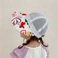 thumbnail image 5 of Xijirk Breathable Mesh Toddler Fisherman Hat Cartoon Sun Doodle Print Kids Summer UV Protection Outdoor Cap One Size,Red, 5 of 7