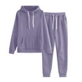 thumbnail image 2 of Riforla Women Jogger Outfit Matching Sweat Suits Long Sleeve Hooded Sweatshirt and Sweatpants 2 Piece Lounge Sets Tracksuit Light S, 2 of 4