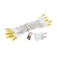 thumbnail image 2 of Novelty Lights 8.5 Feet 20 Bulb Yellow Mini Light String on White Wire, Non-Connectable Incandescent Fairy Lights for Bottles and Crafts, 4" Bulb Spacing, 24" Lead, Stackable Fused Plug, 2 of 3