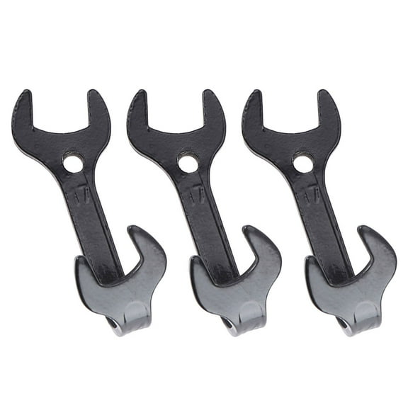 3Pcs Retro Iron Wall Hooks Wrench Shape Hooks Wall Mounted Coat Hat Towel Clothes Keys Hooks
