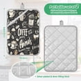 thumbnail image 3 of Coffee Picture Square Insulation Pads 2 Piece Heat Resistant 338 Degrees F Oven Mitts for Kitchen Table BBQ Microwave and Other Cooking Occasions, 3 of 7
