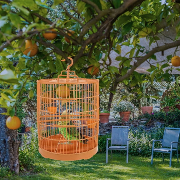 ETHZZLE Durable Yellow Plastic Bird Cage with Safe, Comfortable Design for Small Birds and Easy Cleaning