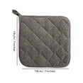 6Pack Cotton Quilted Oven Set Pot Holders Black Heat Durable 7'x7' Hot