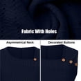 thumbnail image 4 of Gifts Dianli Tank Tops V-Neck Sleeveless Cotton Linen Tank Top Irregular Collar Button Hollow Lightweight Solid Color Breathable Casual Summer Layering Top for Women, Summer Tops, 4 of 8