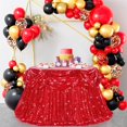 thumbnail image 4 of Mantel redondo B-COOL con lentejuelas rojas, 229 cm, decoración de fiesta, 4 of 8
