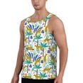 thumbnail image 2 of Easygdp Summer Leopard Men's Tank Top, Sleeveless Muscle T Shirts, Breathable, Quick-Dry, Loose for Gym, Running, Fitness - Large, 2 of 9