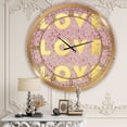 thumbnail image 2 of Designart 'Love, Love, Love' Oversized Glam Wall Clock, 2 of 5