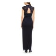 thumbnail image 2 of CONNECTED APPAREL Womens Navy Sleeveless Maxi Sheath Formal Dress Size: 16, 2 of 4