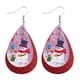 thumbnail image 2 of Pendientes para mujer, regalos para mujer, pendientes navideños, muñeco de nieve navideño, pendientes de cuero con doble lentejuela para niñas, anillos de moda, 2 of 2