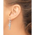 thumbnail image 4 of Sterling Silver Polished 3D Seahorse Leverback Earrings (40.5 X 12) Made In United States qe15591, 4 of 6