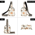 thumbnail image 7 of FORMRS Womens Crossbody Sling Bag Travel Daypack Shoulder Chest Backpack, Beige Fall Leaves, 7 of 7