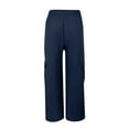 thumbnail image 4 of Women's Cargo Pants Lightweight Quick Dry Walking Hiking Trousers Athletic Stretch Wide Leg Sweatpants Elasticated High Waist Casual Pants with Pockets Outdoor Tracksuit Bottoms, 4 of 5