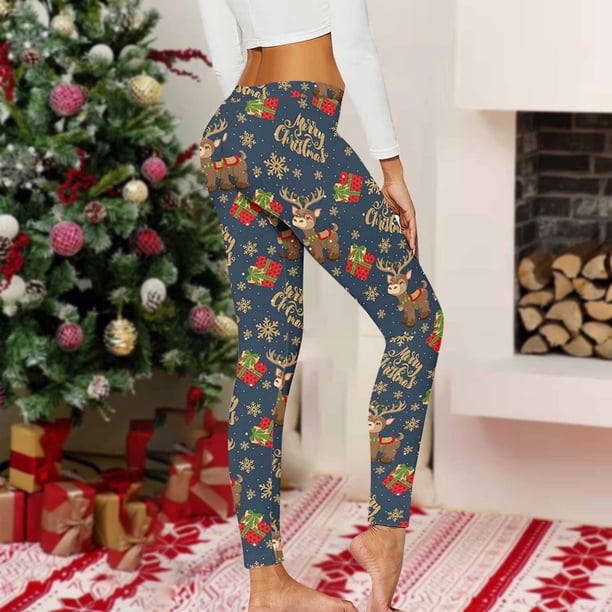 Pntutb Mujer Navidad Running Impresión Elasticidad Pantalones Entrenamiento Leggings Yoga Pantalones Pntutb Pntutb-1245