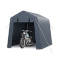thumbnail image 1 of Abri de Rangement Extérieur Robuste, Abri d'Auto 6 X 6 Pi Imperméable et Résistant aux UV avec Portes à Glissière à Double Enroulement et Ventilation, Garage Résistant aux Intempéries pour Outils de Moto et de Vélo, Gris Ou Kaki, 1 of 8
