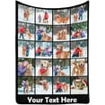 thumbnail image 3 of Custom Blanket with Picture Text Customized Blankets with 20 Photos Personalized Blanket Using My Own Pictures, Memorial Gifts for Birthday Christmas Valentine's Day Dad Mom Daughter Friends, 3 of 6