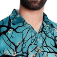 thumbnail image 5 of Tree Men's Short Sleeve Button Down Casual Poplin Shirts for Summer Beach, Printed Design - Unisex, 5 of 6