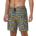 thumbnail image 2 of Daiia Modern Excavator Mens Swim Trunks Swim Shorts Quick Dry Swim Shorts with Mesh Lining Pockets-3X-Large, 2 of 9