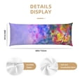 thumbnail image 2 of Naloa Colorful Purple Cosmos Flower Super Soft 20x60 Body Pillow Case,Long Side Hidden Zipper（PILLOWS ARE NOT INCLUDED）, 2 of 6