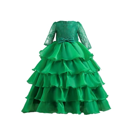 

Little Girl Kids Dress Up Princess Dress Multi-Layer Ruffle Tutu Dress Formal Party Fancy Dress Prom Halloween Outfit