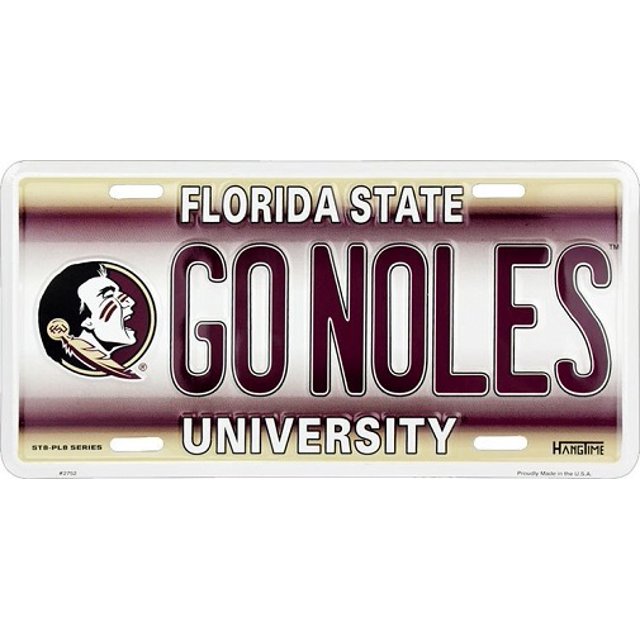 Florida State Seminoles NCAA "GO NOLES" License Plate
