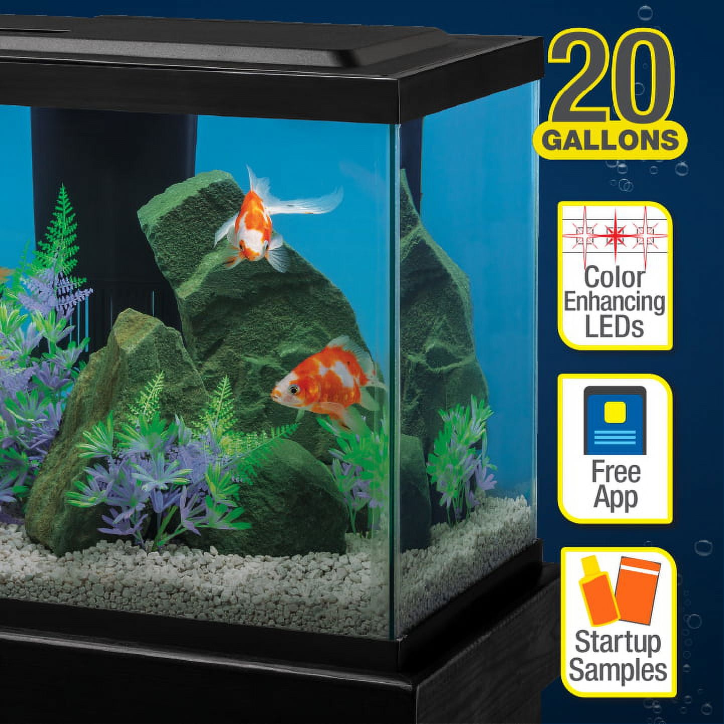 Tetra 20 Gal Goldfish LED Aquarium Kit Walmart